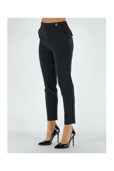 Elisabetta Franchi Pantalons Slim-fit Trousers Black 4 Elisabetta Franchi Pantalons Slim-fit Trousers Black - Afbeelding 4
