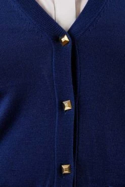 Elisabetta Franchi Sweaters V-neck Knitwear Blue -Elisabetta Franchi Winkel cce2311657b5db9c08b6d9cd3827f4c6