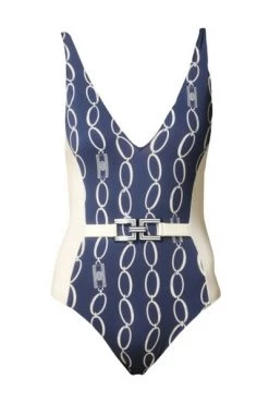 Elisabetta Franchi Badpakken Whole Fantasy Full Chains Blue -Elisabetta Franchi Winkel cd272fb5fb42ddff226a58a52622c3e3