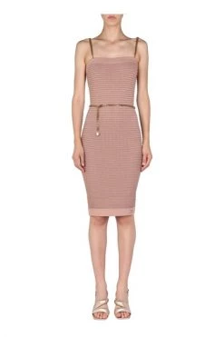 Elisabetta Franchi Casual Jurken MIDI BELTED DRESS Pink 7 Elisabetta Franchi Casual Jurken MIDI BELTED DRESS Pink -Elisabetta Franchi Winkel cd3623d58ed1dc43b5e3b85408c63ef6