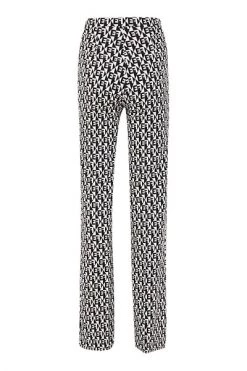 Elisabetta Franchi Wijde Broeken FLARE TROUSER WITH LET Black