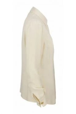 Elisabetta Franchi Longsleeve Shirts Basic Viscose Shirt Beige -Elisabetta Franchi Winkel cdeab44113aa129719a652488a14c08e