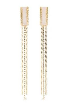 Oorbellen ELISABETTA FRANCHI BUTTER EARRINGS WITH CHAINS Yellow