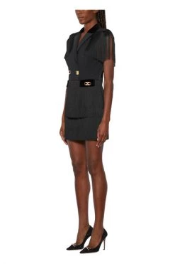 Elisabetta Franchi Casual Jurken Short Dresses Black