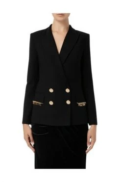 Elisabetta Franchi Blazers Blankets Black