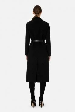 Elisabetta Franchi Trenchcoats & Mantels Belted Coats Black