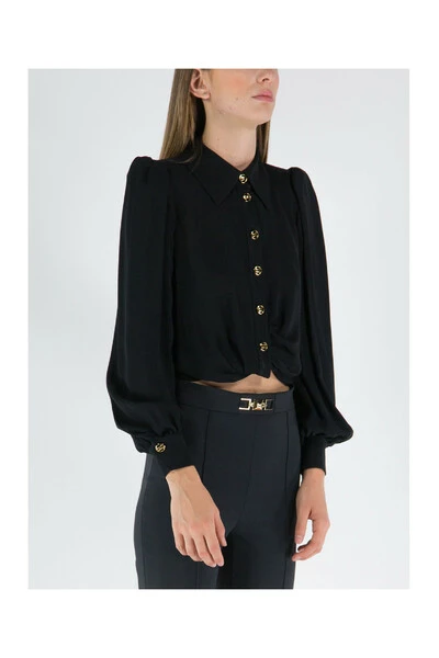 Elisabetta Franchi Longsleeve Shirts Shirts Black 1 Elisabetta Franchi Longsleeve Shirts Shirts Black