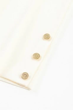 Elisabetta Franchi Lange Broeken EFPA145-XE007 Pantaloni Casual Beige