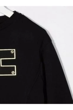 Elisabetta Franchi Sweaters Logo-Print Sweatshirt Black