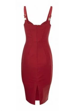 Elisabetta Franchi Feestjurken Sheath Dress With Round Neckline Red -Elisabetta Franchi Winkel d0112c1f76b69dc05285665dd3a1eec3