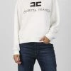 Elisabetta Franchi Hoodies & Sweatvesten Sweatshirt With Logo Beige