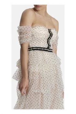 Elisabetta Franchi Maxi Jurken Red Carpet Tulle Dress With Bustier White -Elisabetta Franchi Winkel d076309ebb31a232da35c283c63b817b