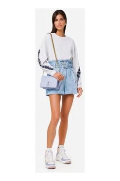 Denim Shorts ELISABETTA FRANCHI High Waisted Jeans With Belt Blue -Elisabetta Franchi Winkel d0eede528b865525298b783f3e201ccf