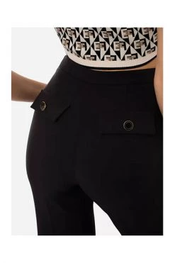 Elisabetta Franchi Pantalons Straight Trousers Black -Elisabetta Franchi Winkel d1731fc2853003711797c051a618199e