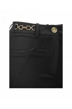 Elisabetta Franchi Pantalons Skinny Jodhpurs With Gold Clamps Black -Elisabetta Franchi Winkel d1e2ea9265ab7e2f6815f1f7144b1d7e