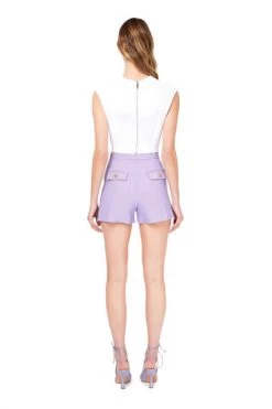 Elisabetta Franchi Korte Broeken High Waist Shorts With Side Slits Purple -Elisabetta Franchi Winkel d1efa7e42004f120f94d5620007548a2