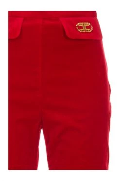 Wijde Broeken Elisabetta Franchi Trousers Red Red -Elisabetta Franchi Winkel d2143a6b8b3a0275a85e3d1877456d7d