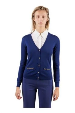 Elisabetta Franchi Sweaters V-neck Knitwear Blue -Elisabetta Franchi Winkel d264faea71a7de89876e85ec87bec6e9