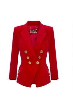 Elisabetta Franchi Blazers JACKET Red -Elisabetta Franchi Winkel d295da17701031e352352c3056b4e2e4