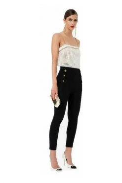 Elisabetta Franchi Pantalons Skinny Trousers Black