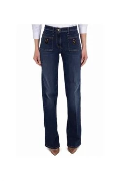 Elisabetta Franchi Flared Jeans Blue -Elisabetta Franchi Winkel d354d7fce383e281abda2690822c59a2