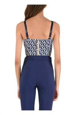 Elisabetta Franchi Tops Crop Top Blue