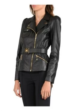 Elisabetta Franchi Leren En Suède Jassen Leather Jacket Black -Elisabetta Franchi Winkel d3bd7a8c27c6f25cba3cb427474e5241