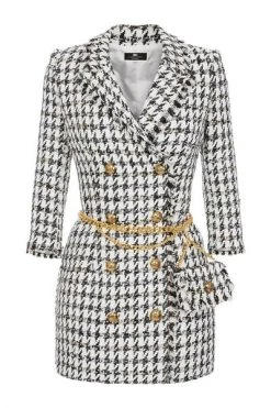 Blazers Elisabetta Franchi Dresses Ivory Beige -Elisabetta Franchi Winkel d3d49dbad8f72960e153f0c7632f8dce