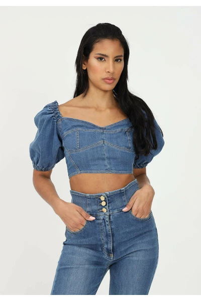 Elisabetta Franchi Shirts Top Blue 3 Elisabetta Franchi Shirts Top Blue - Afbeelding 3