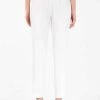Elisabetta Franchi Pantalons High Waist Trousers White
