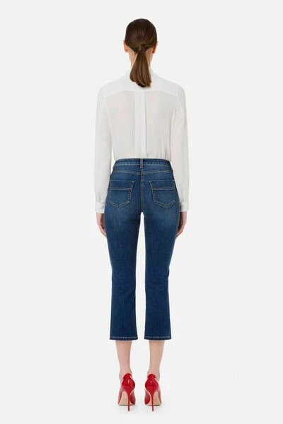 Elisabetta Franchi Cropped Jeans Blue 3 Elisabetta Franchi Cropped Jeans Blue - Afbeelding 3