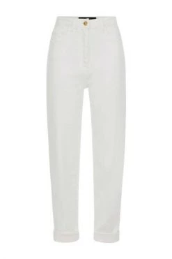 Elisabetta Franchi Pantalons Tapered Trousers White