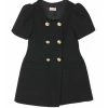 Elisabetta Franchi Jurken My Little Girl Double -breasted Girl Dress Black