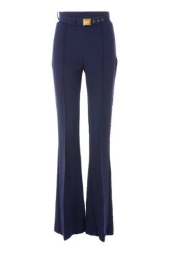 Elisabetta Franchi Pantalons Flared Trousers Blue