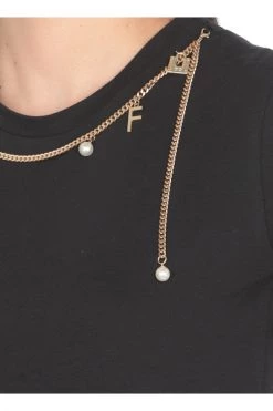 Elisabetta Franchi T-shirts T-shirt Black -Elisabetta Franchi Winkel d6d7be8c019921d28f6a5e1008b4e3c4