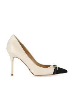 Pumps ELISABETTA FRANCHI BUTTER BLACK PUMP WITH HORSEBIT Beige