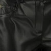 Elisabetta Franchi Leren Broeken Leather Trousers Black