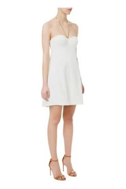 Elisabetta Franchi Casual Jurken Mini Dress With Jewel Chain White