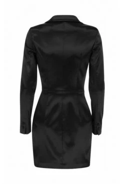 Elisabetta Franchi Parka Jassen Fitted Satin Mini Dress Black -Elisabetta Franchi Winkel d8ad94b50b635a202279385de3e1d2ac
