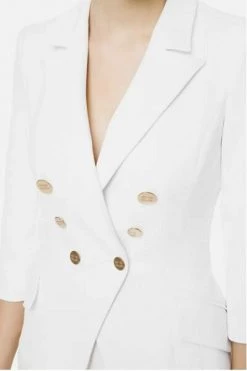 Elisabetta Franchi Blazers Fitted Jacket With Lapels White -Elisabetta Franchi Winkel d94441d63811a819a5bf877d4505c853