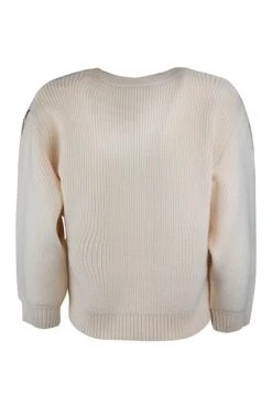 Elisabetta Franchi Sweaters Round-neck Knitwear Beige -Elisabetta Franchi Winkel d97d3f3444c94f7aae91c365a0653432