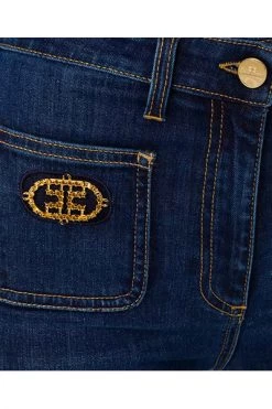 Elisabetta Franchi Flared Jeans Blue