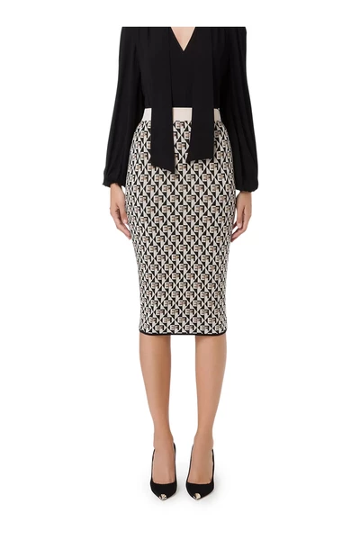 Elisabetta Franchi Maxi Rokken Skirt Black 2 Elisabetta Franchi Maxi Rokken Skirt Black - Afbeelding 2