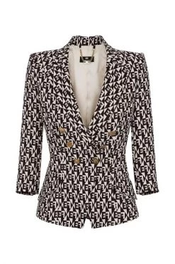 Elisabetta Franchi Blazers GIACCA Black -Elisabetta Franchi Winkel daafdcc32b3bbb4efa8f39d21777a1db