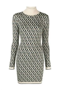 Elisabetta Franchi Casual Jurken Knitted Dresses Black