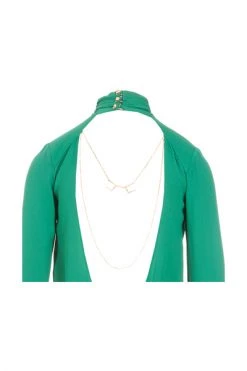 Elisabetta Franchi Bodies Body Top With Chain On The Back Green -Elisabetta Franchi Winkel db0c81bc26d1882d2af866f5257a60f0