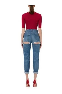 Cropped Jeans Elisabetta Franchi - Jeans - PJ63I26E2 - DIM Blue