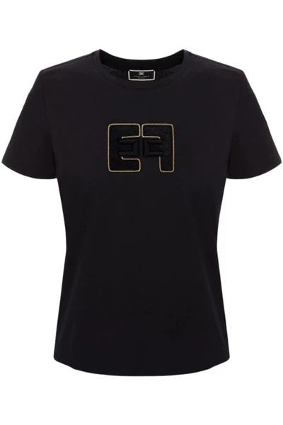 Elisabetta Franchi T-shirts T-shirt Black 3 Elisabetta Franchi T-shirts T-shirt Black - Afbeelding 3