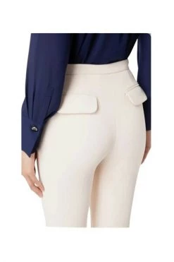 Elisabetta Franchi Pantalons Slim-fit Trousers White -Elisabetta Franchi Winkel dca8db536a6954f9401c5bb09b564671