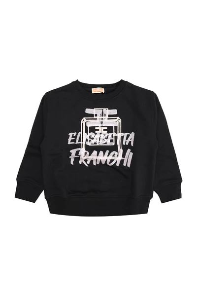 Elisabetta Franchi Sweaters Sweatshirt Black 2 Elisabetta Franchi Sweaters Sweatshirt Black - Afbeelding 2